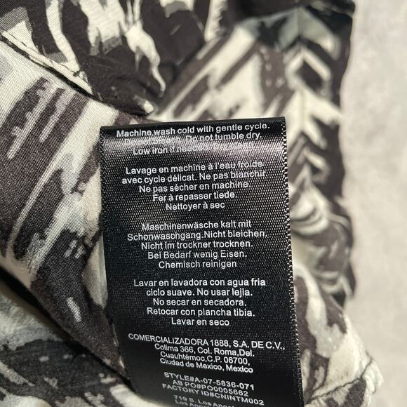 Anine Bing Aiden Shirt Womens Small Houndstooth Black White Pajama Style - Picture 5 of 9